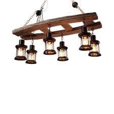 Proper design and well decorated kitchen will really helpful for your rustic lighting previous post tips to have kitchen island lighting fixtures. Rustic Island Chandelier Iron And Wood 6 Heads Hanging Light Fixtures In Black For Living Room Takeluckhome Com