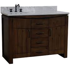 Single Vanity In Rustic Wood