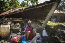 A view of the damage caused by a 7.2 magnitude earthquake in los cayos, haiti, august 14, 2021. Bx0camumprz55m