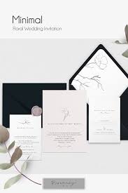Minimal Wedding Invites Minimalist Floral Wedding Invitation Template Modern Minimalist Wedding Invitation Suite Instant Download 053 C5 Wedding Invitation Templates Wedding Invitations Floral Wedding Invitations