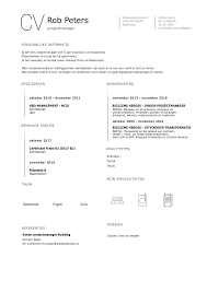 Cv Voorbeeld Projectmanager Download Gratis Perfectcv Nl