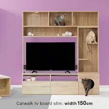 楽天市場 テレビ台 ハイタイプ キャットタワー キャットウォーク 壁面収納 32型 43インチ 43型 tv台 テレビボードテレビ収納 収納棚 リビング 収納 テレビラック オーディオラック オープンラック 猫 ねこ ネコ 大型 ペット テレワーク lowya ロウヤ 楽天市場店