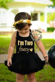 Cute Birthday Clothes For Girls Gandg Black Gold Im Two Fancy 2nd Birthday Dress For Little Girls 1224 Months Continuously The 2nd Birthday Outfit Girl 2nd Birthday Fancy Birthday Party