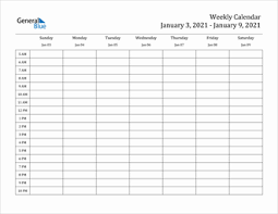 Blank weekly calendar templates for your scheduling needs. Free Printable Weekly Calendars For 2021 In Pdf Document Format