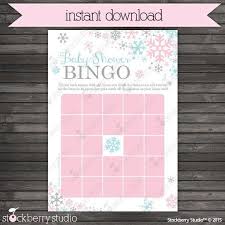 Follow the printing instructions below and use a thicker cardstock to print these with. Rosa Winter Baby Dusche Bingo Spiel Zum Ausdrucken Instant Download Rosa Blau Grau Winter Wonderland Baby Dusche Spiele B Bingo Spiele Bingo Karten Bingo