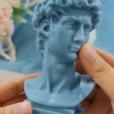 Pot de fleurs tête de David, moule en béton, jardinière en Silicone, moule  en plâtre, Vase d'art 3D, conteneur de fleurs séchées, porte-stylo, moules  de décoration de maison