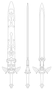 Master Sword Blueprint Twilight Princess By Fridator Zelda Tattoo Master Sword Cosplay Sword