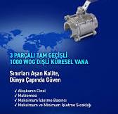 Borşen Paslanmaz Çelik Boru: 3 Parçalı Tam Geçişli 1000 WOG Dişli Küresel  Vana, Yüksek kaliteli, dayanıklı ve dünya çapında güvenilir bir çözüm sunan  Borşen’in 3 parçalı tam geçişli küresel vanası, ...