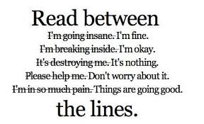 Read between the lines has been found in 325 phrases from 303 titles. Depression Army On Twitter The Depression Army Will Help People Learn To Read Between The Lines Http T Co Trzi5lcu5r