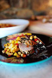 The entire pork tenderloin recipe requires less than 60 minutes and most of that time is hand's off brining and baking. Pioneer Women Recipe For Pork Tendeloin Blackened Pork Tenderloin The Best Pork Tenderloin Ever When Air Fryer Cycle Is Complete Carefully Remove Pork Tenderloin To A Cutting Board