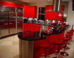 red kitchen decor interior design