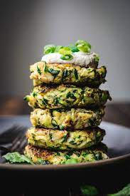 Vegan Zucchini Fritters With Lemon Cashew Cream Crowded Kitchen Recipe Vegetarian Zucchini Recipes Zucchini Recipes Food