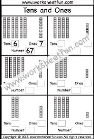 Check out our collection of tens and ones worksheets which will help kids learn to understand the place values of tens and ones in numbers. Tens And Ones 5 Worksheets Free Printable Worksheets Worksheetfun