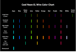 cool neon color chart