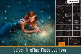 free golden fireflies photo overlays design cuts free golden fireflies photo overlays