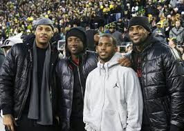 NBA stars LeBron James, Carmelo Anthony, Dwyane Wade, Chris Paul drop by  Eugene for Oregon-USC