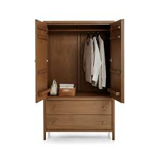 Real wood armoire wardrobe closet. Keane Driftwood Solid Wood Armoire Reviews Crate And Barrel