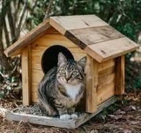 Outdoor Insulated Wooden Cat House - Etsy