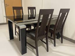 An unconventional choice that is gaining popularity, counter height dining room sets make mealtime fun and relaxed. Glass Top Dining Table With 6 Chairs Furniture Home Living Furniture Tables Sets On Carousell