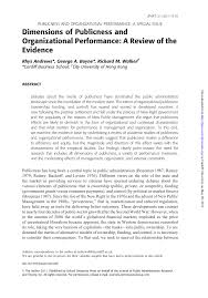 I would highly recommend them to any of my friends and family in the future. Pdf Dimensions Of Publicness And Organizational Performance A Review Of The Evidence
