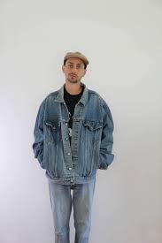 Light Wash 90s Oversized Denim Jacket Mens Xl Oversized Denim Jacket Mens Denim Jacket Denim Jacket Men
