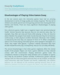 We did not find results for: Disadvantages Of Playing Video Games Free Essay Example