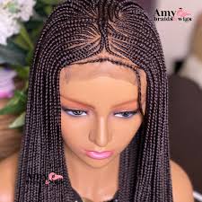 Amy Braids Lace Closure Cornrow Braided Wig Closure Unit in 24 Inches for  Black Women,natural Looking Handmade Braided Wigs,comfortable Wear