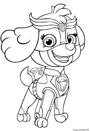 Coloriage Paw Patrol Mighty Pups Skye Pour Girls Dessin Paw Patrol A Imprimer