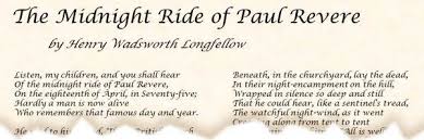 Ships that passed in the night. Poem The Midnight Ride Of Paul Revere By Henry Wadsworth Longfellow