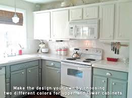 Fun Your Cabinets Consider Different Colors For Upper And Lower Homedsgn Onl Painting Kitchen Cabinets White Repainting Kitchen Cabinets Old Kitchen Cabinets
