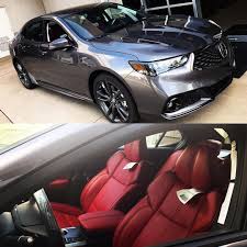 Acura Tlx Grey With Red And Black Interior Seats Door Panels Acura Tlx Acura Red Interior Car