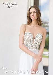 In Soft And Lightweight Chiffon Fabric The Calla Blanche Trinity Wedding Dress Offers A Dreamy Romantic Loo Wedding Dress Trends Wedding Dresses Bridal Gowns