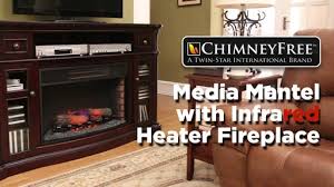 Freestanding media mantel electrical fireplace tv stand in modern valley pine (28) model# 118144. Video Gallery