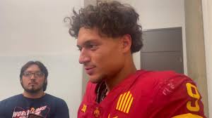Jayden Higgins talks Iowa State football loss to Texas
