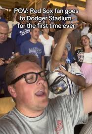 Red Sox Fan Visits Dodger Stadium for the First Time
