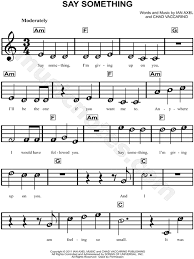 A Great Big World Say Something Sheet Music For Beginners Download Print Clarinet Music Clarinet Sheet Music Sheet Music