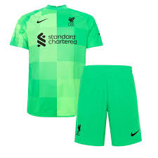 This aspect of the design is inspired by the colors of the club crest and teal also represents the city of liverpool. Liverpool Home Goalkeeper Kids Football Kit 21 22 Soccerlord