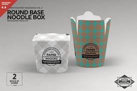Free food box mockup psd. Round Base Noodle Box Mockup Packaging Mockup Food Box Packaging Box Mockup