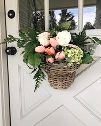 Spring basket of flowers images. Spring Flower Door Basket The Inspired Room