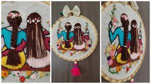 Do you love cute wall art? Diy Embroidery Hoop Art Wall Hanging Hand Embroidery Wall Decor Youtube