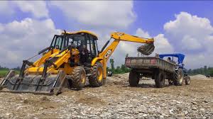 Jcb Dozer Loading Sand In Tractor Jcb Dozer Video Youtube