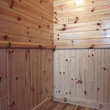 Hide old drop ceiling grid with woodhaven planks! 4 Amazing Knotty Pine Wood Wall Paneling Design Ideas