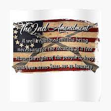 Flag in the background and a militia man in the foreground. Second Amendment Wall Art Redbubble