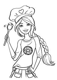 Barbie Cooking High Quality Free Coloring From The Category Barbie More Printabl Colorir Barbie Desenhos Para Colorir Barbie Imprimir Desenhos Para Colorir
