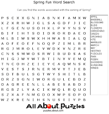 Enjoyed by young and old for generations, this puzzle is simple and satisfying. Free Printable Word Searches For Kids Spring Words Spring Word Search Word Find