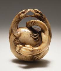 See more ideas about netsuke, carving, japanese art. Dragons On Gong Alternate Title Mokugyo Asakusa School Japan Group Of Netsuke Carvers Mid To Late 19th Century Stag A Netsuke Carving Japanese Antiques