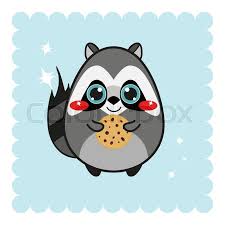 With tenor, maker of gif keyboard, add popular sparkly anime eyes animated gifs to your conversations. Kawaii Anime American Raccoon With Big Stock Vector Colourbox