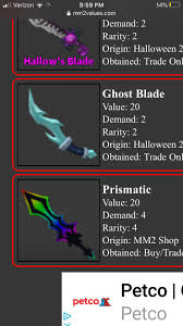 Value, also known as rarity or tiers is the classification of weapons based on how rare they are to obtain. How Much Is Ghostblade Worth Mm2