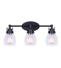 Canarm Ivl705a03bk Carson 3 Light 24 Inch Black Vanity Light Wall Light