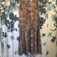 Htf Leopard Print Llr Maxi Skirt